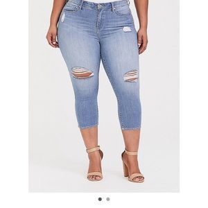 Crop sky high jeans